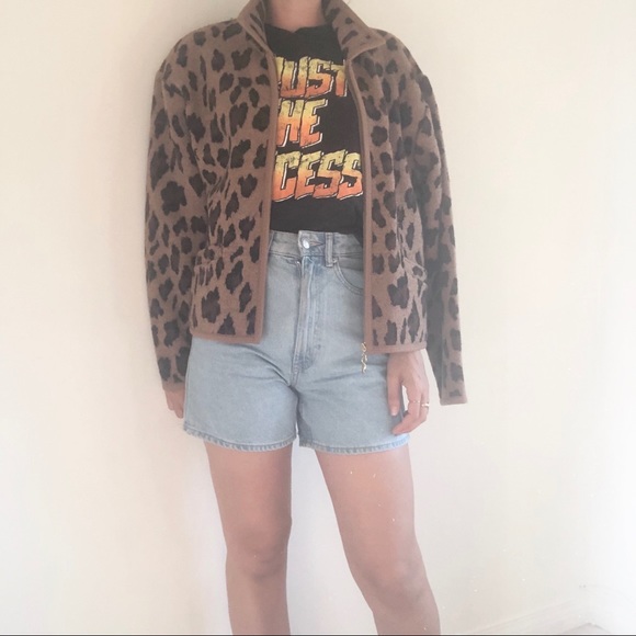 Leopard pattern : Wool jacket zip up - Picture 7 of 7